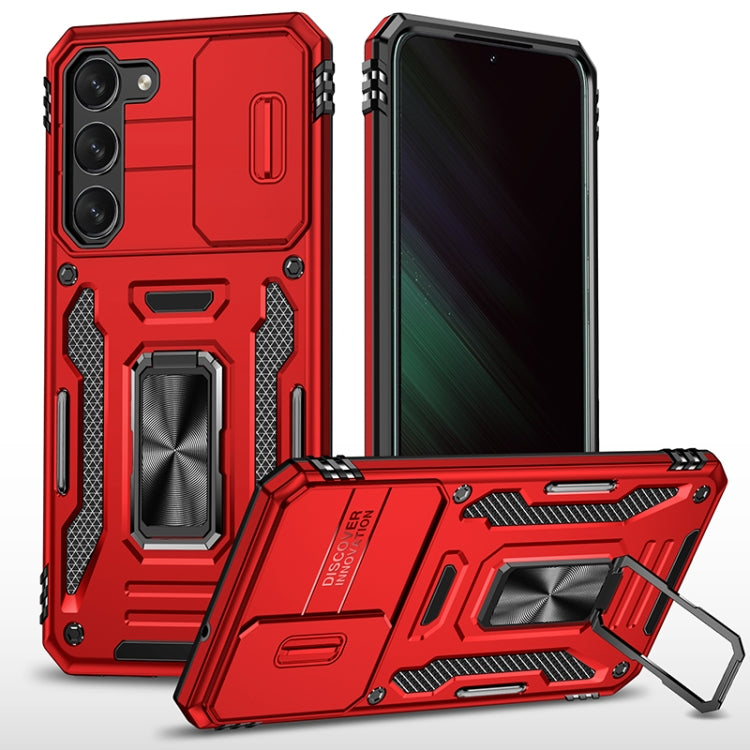 Armor PC Hybrid TPU Camera Shield Phone Case, For Samsung Galaxy S25 Edge 5G, For Samsung Galaxy S25 5G, For Samsung Galaxy S25+ 5G, For Samsung Galaxy S25 Ultra 5G, For Samsung Galaxy S24 FE 5G