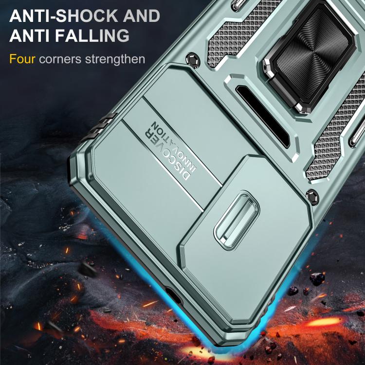 Armor PC Hybrid TPU Camera Shield Phone Case, For Samsung Galaxy S25 Edge 5G, For Samsung Galaxy S25 5G, For Samsung Galaxy S25+ 5G, For Samsung Galaxy S25 Ultra 5G, For Samsung Galaxy S24 FE 5G
