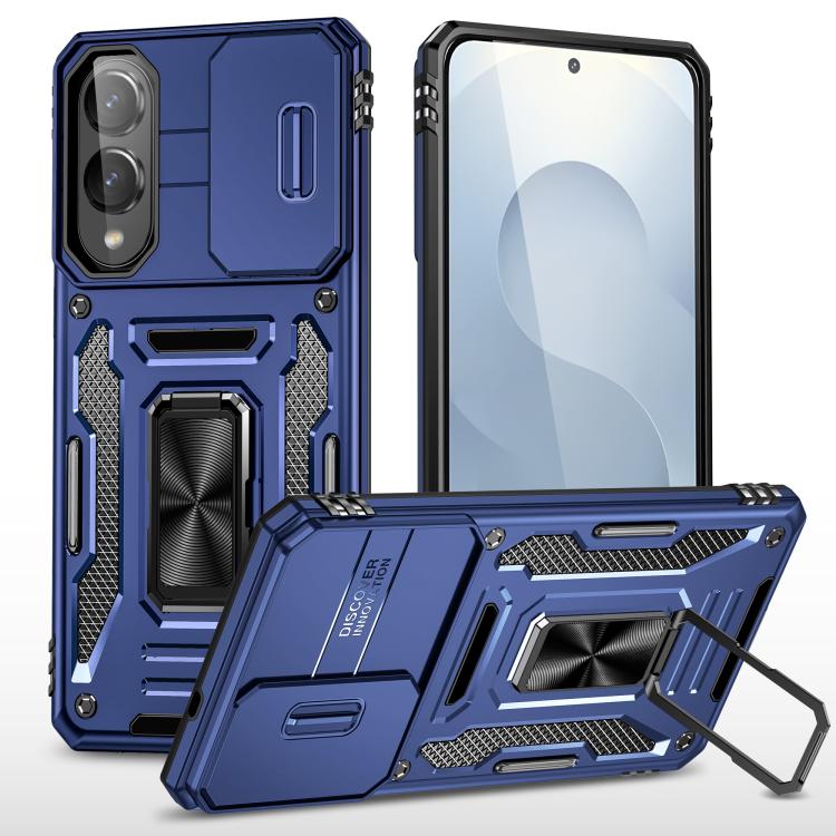 Armor PC Hybrid TPU Camera Shield Phone Case, For Samsung Galaxy S25 Edge 5G, For Samsung Galaxy S25 5G, For Samsung Galaxy S25+ 5G, For Samsung Galaxy S25 Ultra 5G, For Samsung Galaxy S24 FE 5G