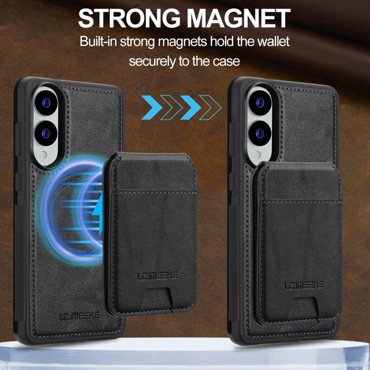 LC.IMEEKE L3 Series Detachable RFID Card Bag Magsafe Phone Case, For Samsung Galaxy S25 Edge 5G, For Samsung Galaxy S25 5G, For Samsung Galaxy S25+ 5G, For Samsung Galaxy S25 Ultra 5G, For Samsung Galaxy S24 FE 5G, For Samsung Galaxy S24 Ultra 5G������...