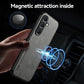 Skin Feel Magnetic Leather Back Phone Case, For Samsung Galaxy S25 Edge 5G, For Samsung Galaxy S25 5G, For Samsung Galaxy S25+ 5G, For Samsung Galaxy S25 Ultra 5G, For Samsung Galaxy S24 FE 5G