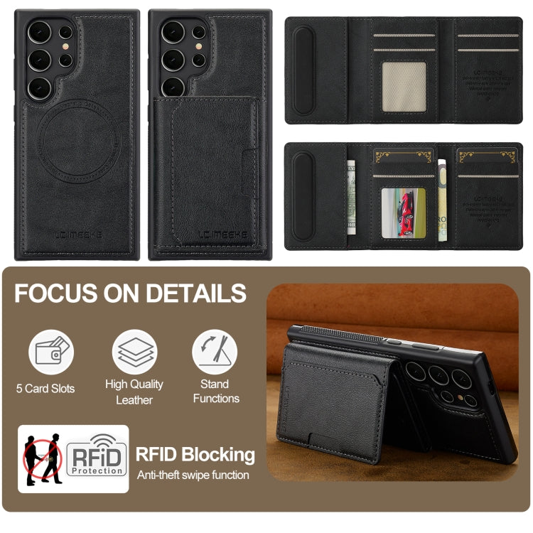 LC.IMEEKE L5 Series Detachable RFID Card Bag Magsafe Phone Case, For Samsung Galaxy S23 Ultra 5G, For Samsung Galaxy S20 FE, For Samsung Galaxy S22 Ultra 5G, For Samsung Galaxy S22+ 5G, For Samsung Galaxy S22 5G, For Samsung Galaxy S21 FE 5G�����������...