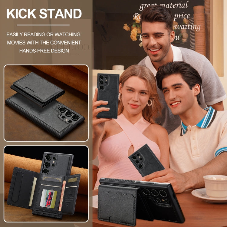 LC.IMEEKE L5 Series Detachable RFID Card Bag Magsafe Phone Case, For Samsung Galaxy S23 Ultra 5G, For Samsung Galaxy S20 FE, For Samsung Galaxy S22 Ultra 5G, For Samsung Galaxy S22+ 5G, For Samsung Galaxy S22 5G, For Samsung Galaxy S21 FE 5G�����������...