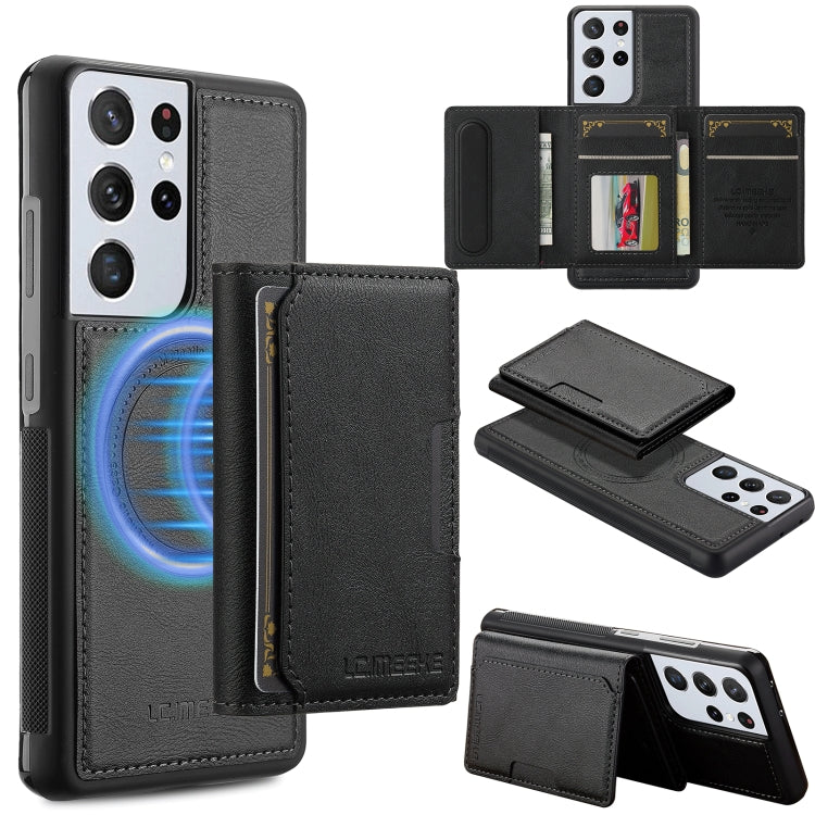 LC.IMEEKE L5 Series Detachable RFID Card Bag Magsafe Phone Case, For Samsung Galaxy S23 Ultra 5G, For Samsung Galaxy S20 FE, For Samsung Galaxy S22 Ultra 5G, For Samsung Galaxy S22+ 5G, For Samsung Galaxy S22 5G, For Samsung Galaxy S21 FE 5G�����������...