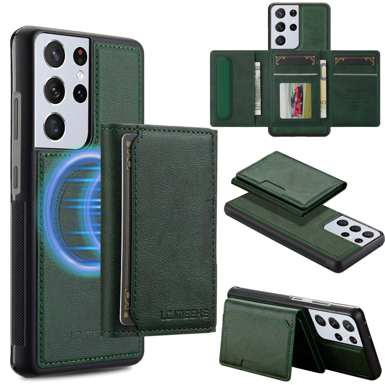 LC.IMEEKE L5 Series Detachable RFID Card Bag Magsafe Phone Case, For Samsung Galaxy S23 Ultra 5G, For Samsung Galaxy S20 FE, For Samsung Galaxy S22 Ultra 5G, For Samsung Galaxy S22+ 5G, For Samsung Galaxy S22 5G, For Samsung Galaxy S21 FE 5G�����������...