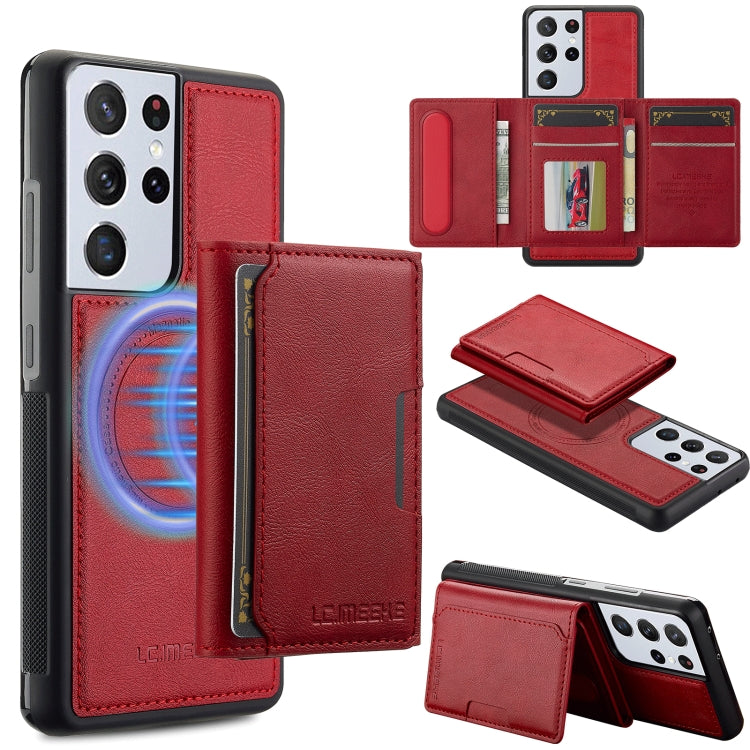 LC.IMEEKE L5 Series Detachable RFID Card Bag Magsafe Phone Case, For Samsung Galaxy S23 Ultra 5G, For Samsung Galaxy S20 FE, For Samsung Galaxy S22 Ultra 5G, For Samsung Galaxy S22+ 5G, For Samsung Galaxy S22 5G, For Samsung Galaxy S21 FE 5G�����������...