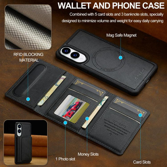 LC.IMEEKE L5 Series Detachable RFID Card Bag Magsafe Phone Case, For Samsung Galaxy S25 Edge 5G, For Samsung Galaxy S25 5G, For Samsung Galaxy S25+ 5G, For Samsung Galaxy S25 Ultra 5G, For Samsung Galaxy S24 FE 5G, For Samsung Galaxy S24 Ultra 5G������...