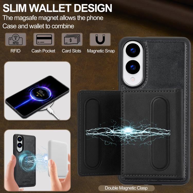 LC.IMEEKE L5 Series Detachable RFID Card Bag Magsafe Phone Case, For Samsung Galaxy S25 Edge 5G, For Samsung Galaxy S25 5G, For Samsung Galaxy S25+ 5G, For Samsung Galaxy S25 Ultra 5G, For Samsung Galaxy S24 FE 5G, For Samsung Galaxy S24 Ultra 5G������...