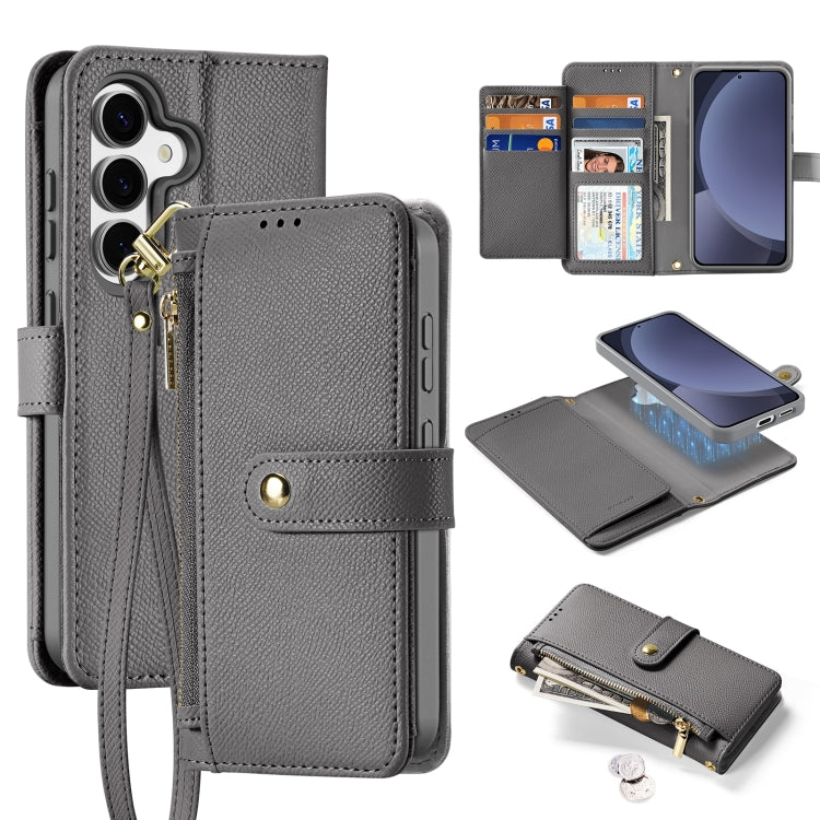 DUX DUCIS Lawa Series 2 in 1 Wallet Zipper Detachable MagSafe Phone Case with Lanyard, For Samsung Galaxy S25 Edge 5G, For Samsung Galaxy S25 5G, For Samsung Galaxy S25+ 5G, For Samsung Galaxy S25 Ultra 5G