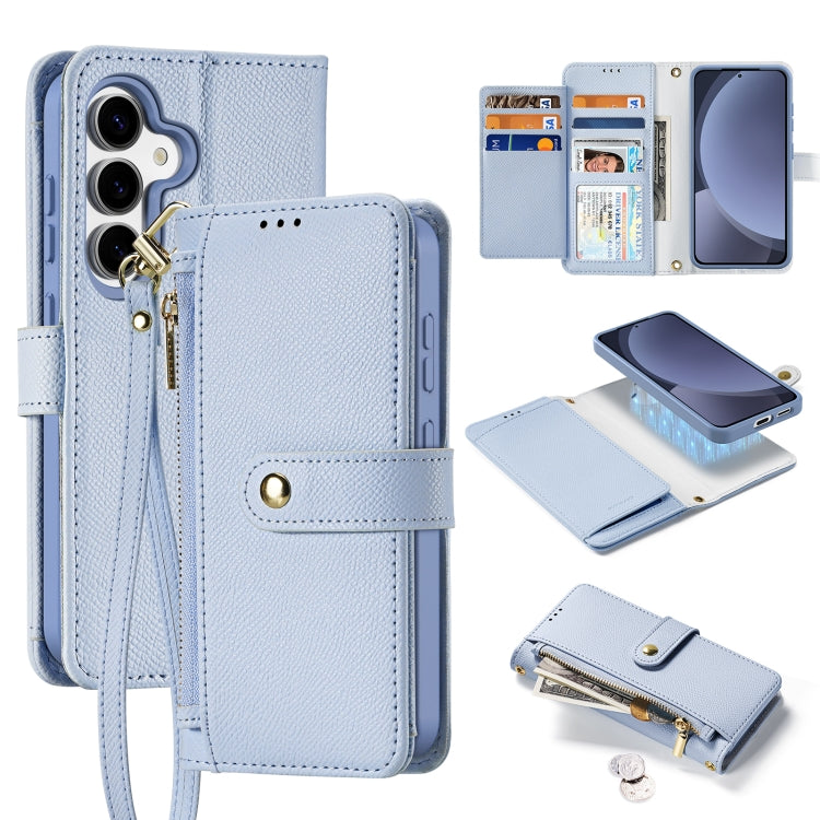 DUX DUCIS Lawa Series 2 in 1 Wallet Zipper Detachable MagSafe Phone Case with Lanyard, For Samsung Galaxy S25 Edge 5G, For Samsung Galaxy S25 5G, For Samsung Galaxy S25+ 5G, For Samsung Galaxy S25 Ultra 5G