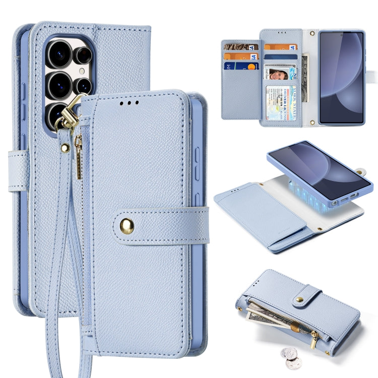 DUX DUCIS Lawa Series 2 in 1 Wallet Zipper Detachable MagSafe Phone Case with Lanyard, For Samsung Galaxy S25 Edge 5G, For Samsung Galaxy S25 5G, For Samsung Galaxy S25+ 5G, For Samsung Galaxy S25 Ultra 5G