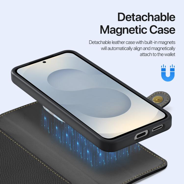 DUX DUCIS Lawa Series 2 in 1 Wallet Zipper Detachable MagSafe Phone Case with Lanyard, For Samsung Galaxy S25 Edge 5G, For Samsung Galaxy S25 5G, For Samsung Galaxy S25+ 5G, For Samsung Galaxy S25 Ultra 5G