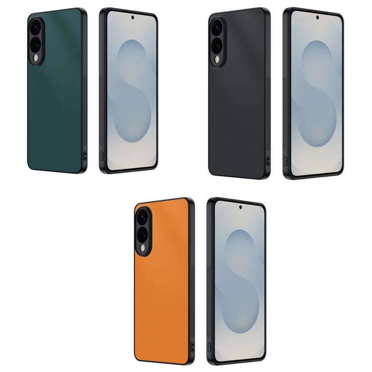 Ultra-thin Plain Skin Leather Phone Case