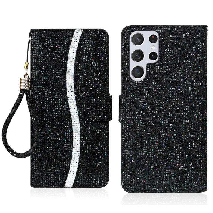 Glitter Powder Filp Leather Phone Case, For Samsung Galaxy S25 FE 5G, For Samsung Galaxy S25 Edge 5G, For Samsung Galaxy S25 5G, For Samsung Galaxy S25+ 5G, For Samsung Galaxy S25 Ultra 5G, For Samsung Galaxy S24 FE 5G, For Samsung Galaxy S23 FE 5G