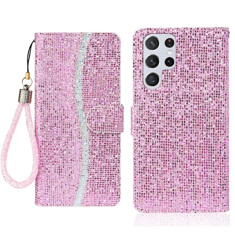 Glitter Powder Filp Leather Phone Case, For Samsung Galaxy S25 FE 5G, For Samsung Galaxy S25 Edge 5G, For Samsung Galaxy S25 5G, For Samsung Galaxy S25+ 5G, For Samsung Galaxy S25 Ultra 5G, For Samsung Galaxy S24 FE 5G, For Samsung Galaxy S23 FE 5G