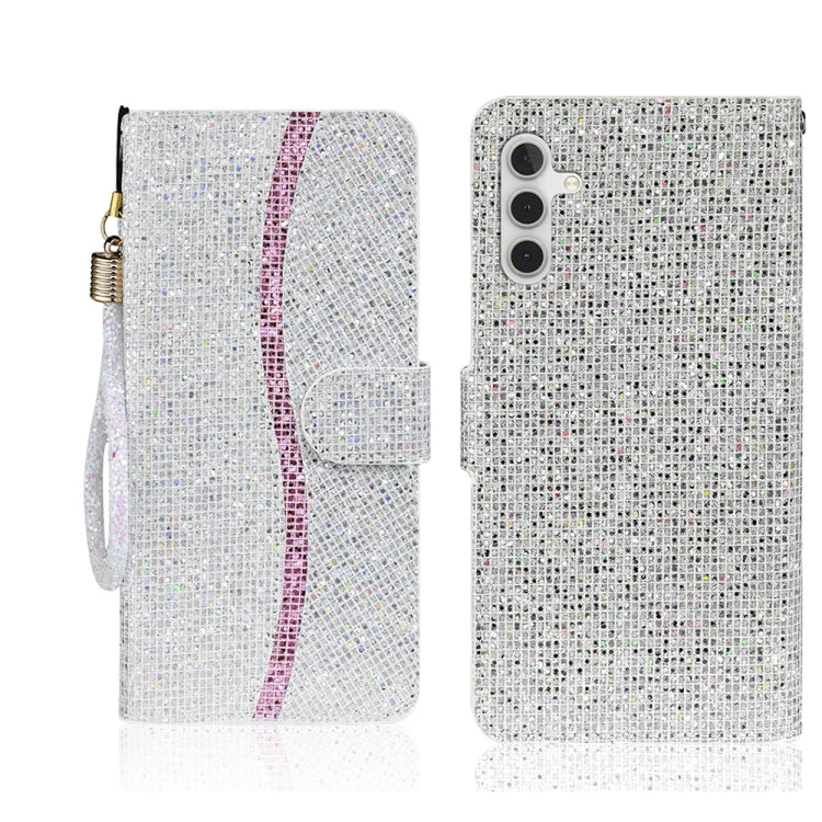 Glitter Powder Filp Leather Phone Case, For Samsung Galaxy S25 FE 5G, For Samsung Galaxy S25 Edge 5G, For Samsung Galaxy S25 5G, For Samsung Galaxy S25+ 5G, For Samsung Galaxy S25 Ultra 5G, For Samsung Galaxy S24 FE 5G, For Samsung Galaxy S23 FE 5G