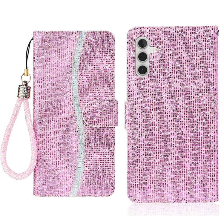 Glitter Powder Filp Leather Phone Case, For Samsung Galaxy S25 FE 5G, For Samsung Galaxy S25 Edge 5G, For Samsung Galaxy S25 5G, For Samsung Galaxy S25+ 5G, For Samsung Galaxy S25 Ultra 5G, For Samsung Galaxy S24 FE 5G, For Samsung Galaxy S23 FE 5G