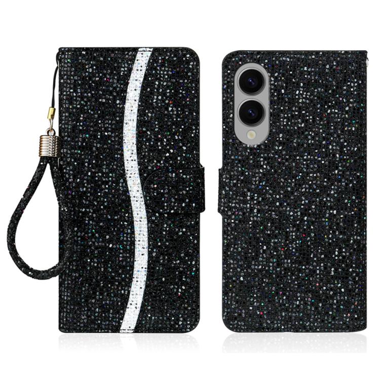 Glitter Powder Filp Leather Phone Case, For Samsung Galaxy S25 FE 5G, For Samsung Galaxy S25 Edge 5G, For Samsung Galaxy S25 5G, For Samsung Galaxy S25+ 5G, For Samsung Galaxy S25 Ultra 5G, For Samsung Galaxy S24 FE 5G, For Samsung Galaxy S23 FE 5G