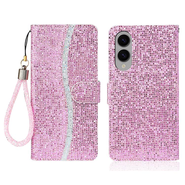 Glitter Powder Filp Leather Phone Case, For Samsung Galaxy S25 FE 5G, For Samsung Galaxy S25 Edge 5G, For Samsung Galaxy S25 5G, For Samsung Galaxy S25+ 5G, For Samsung Galaxy S25 Ultra 5G, For Samsung Galaxy S24 FE 5G, For Samsung Galaxy S23 FE 5G