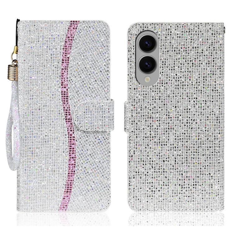 Glitter Powder Filp Leather Phone Case, For Samsung Galaxy S25 FE 5G, For Samsung Galaxy S25 Edge 5G, For Samsung Galaxy S25 5G, For Samsung Galaxy S25+ 5G, For Samsung Galaxy S25 Ultra 5G, For Samsung Galaxy S24 FE 5G, For Samsung Galaxy S23 FE 5G