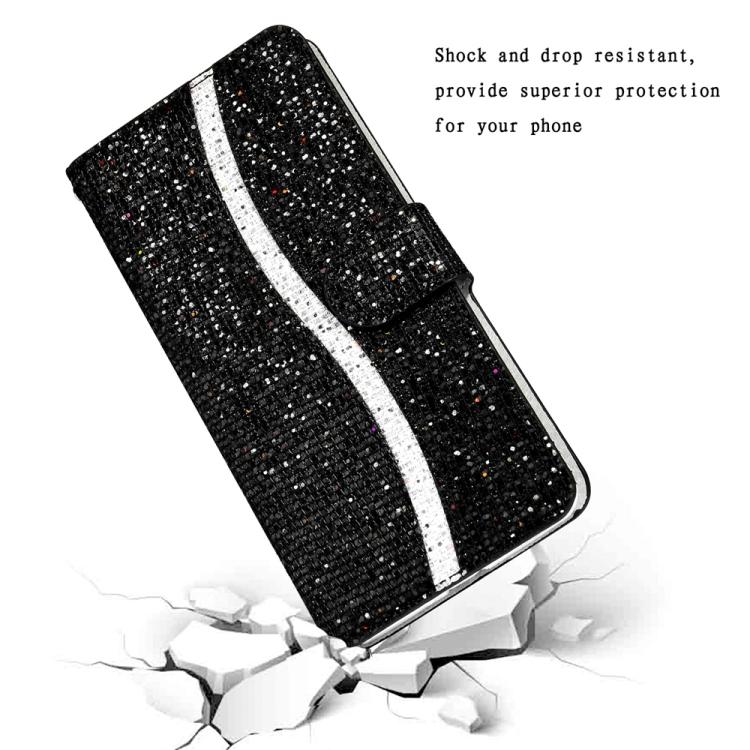 Glitter Powder Filp Leather Phone Case, For Samsung Galaxy S25 FE 5G, For Samsung Galaxy S25 Edge 5G, For Samsung Galaxy S25 5G, For Samsung Galaxy S25+ 5G, For Samsung Galaxy S25 Ultra 5G, For Samsung Galaxy S24 FE 5G, For Samsung Galaxy S23 FE 5G
