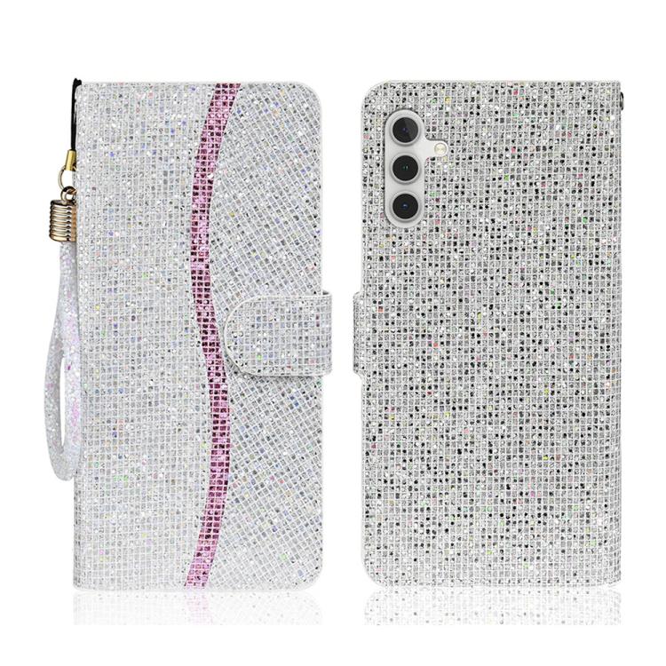 Glitter Powder Filp Leather Phone Case, For Samsung Galaxy S25 FE 5G, For Samsung Galaxy S25 Edge 5G, For Samsung Galaxy S25 5G, For Samsung Galaxy S25+ 5G, For Samsung Galaxy S25 Ultra 5G, For Samsung Galaxy S24 FE 5G, For Samsung Galaxy S23 FE 5G