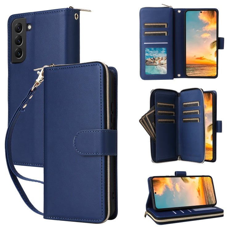 Nine-card Slots Zipper Wallet Bag Leather Phone Case, For Samsung Galaxy S23 FE 5G, For Samsung Galaxy S23 Ultra 5G, For Samsung Galaxy S23+ 5G, For Samsung Galaxy S23 5G, For Samsung Galaxy S22 Ultra 5G, For Samsung Galaxy S22+ 5G