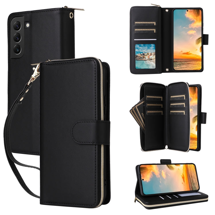 Nine-card Slots Zipper Wallet Bag Leather Phone Case, For Samsung Galaxy S23 FE 5G, For Samsung Galaxy S23 Ultra 5G, For Samsung Galaxy S23+ 5G, For Samsung Galaxy S23 5G, For Samsung Galaxy S22 Ultra 5G, For Samsung Galaxy S22+ 5G
