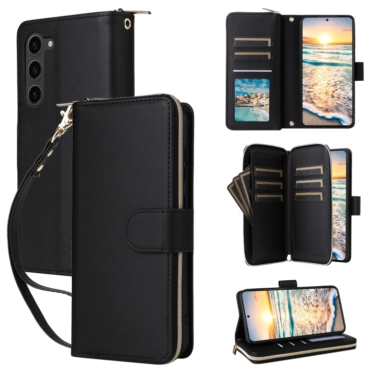 Nine-card Slots Zipper Wallet Bag Leather Phone Case, For Samsung Galaxy S23 FE 5G, For Samsung Galaxy S23 Ultra 5G, For Samsung Galaxy S23+ 5G, For Samsung Galaxy S23 5G, For Samsung Galaxy S22 Ultra 5G, For Samsung Galaxy S22+ 5G
