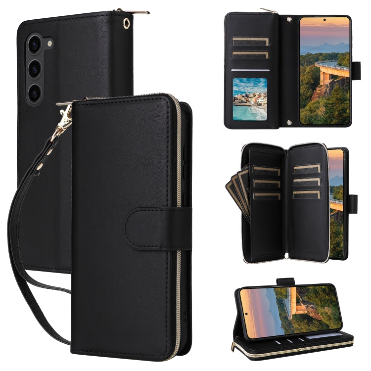 Nine-card Slots Zipper Wallet Bag Leather Phone Case, For Samsung Galaxy S23 FE 5G, For Samsung Galaxy S23 Ultra 5G, For Samsung Galaxy S23+ 5G, For Samsung Galaxy S23 5G, For Samsung Galaxy S22 Ultra 5G, For Samsung Galaxy S22+ 5G