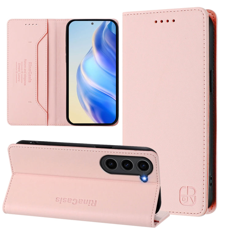 RC01 Dual-Folded Magnetic Suction RFID Leather Phone Case