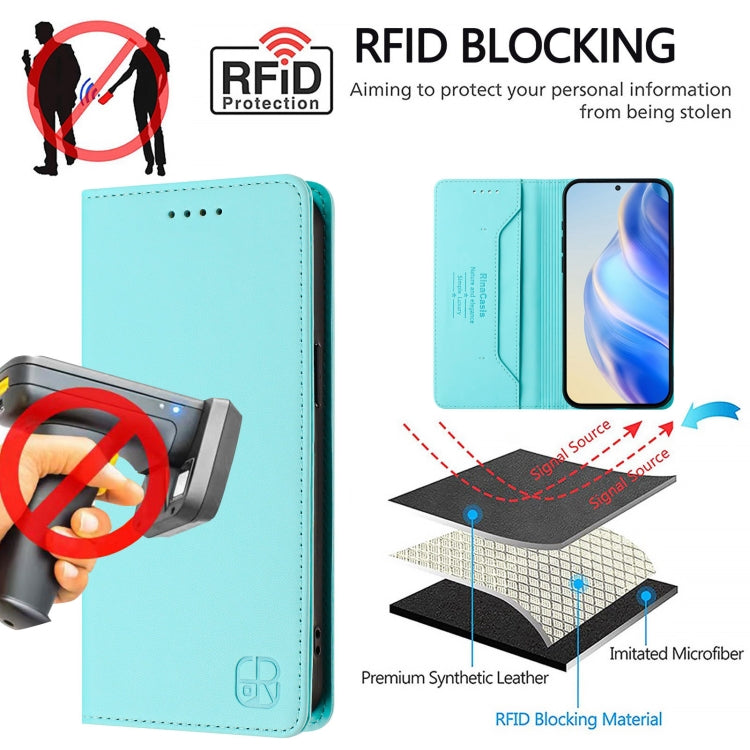 RC01 Dual-Folded Magnetic Suction RFID Leather Phone Case