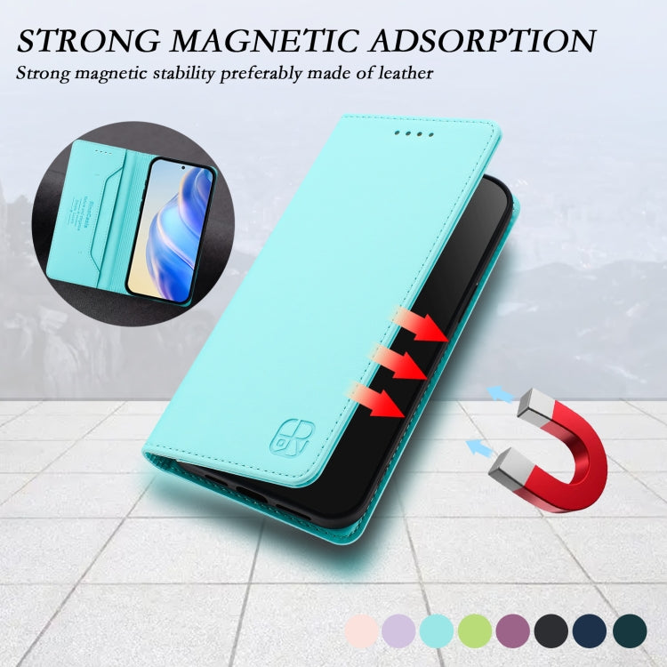 RC01 Dual-Folded Magnetic Suction RFID Leather Phone Case