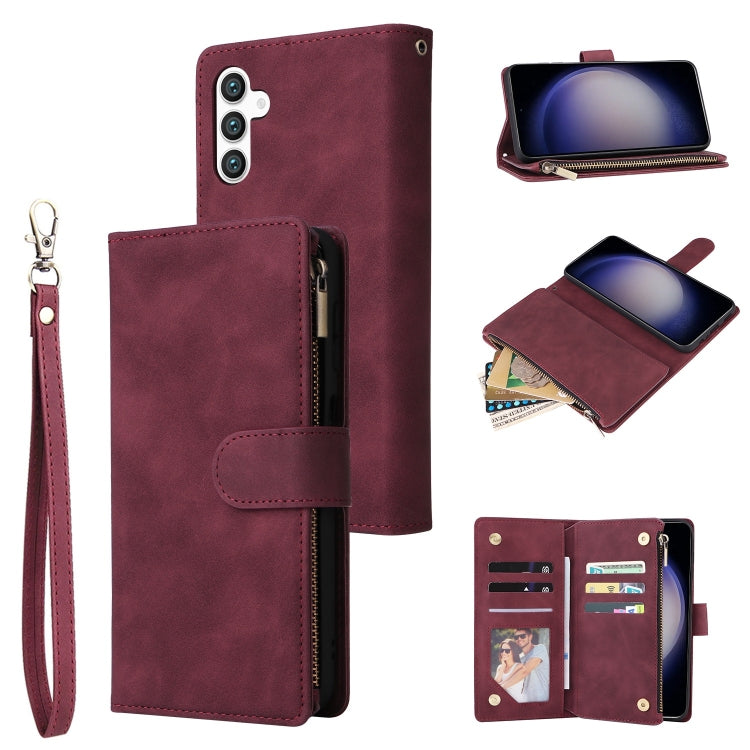 Multifunctional Frosted Zipper Wallet Leather Phone Case, For Samsung Galaxy S25 FE 5G, For Samsung Galaxy S25 Edge 5G, For Samsung Galaxy S25 5G, For Samsung Galaxy S25+ 5G, For Samsung Galaxy S25 Ultra 5G, For Samsung Galaxy S24 FE 5G����������������...