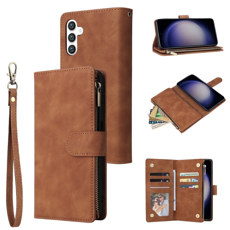 Multifunctional Frosted Zipper Wallet Leather Phone Case, For Samsung Galaxy S25 FE 5G, For Samsung Galaxy S25 Edge 5G, For Samsung Galaxy S25 5G, For Samsung Galaxy S25+ 5G, For Samsung Galaxy S25 Ultra 5G, For Samsung Galaxy S24 FE 5G����������������...
