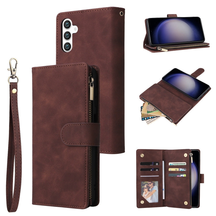 Multifunctional Frosted Zipper Wallet Leather Phone Case, For Samsung Galaxy S25 FE 5G, For Samsung Galaxy S25 Edge 5G, For Samsung Galaxy S25 5G, For Samsung Galaxy S25+ 5G, For Samsung Galaxy S25 Ultra 5G, For Samsung Galaxy S24 FE 5G����������������...