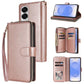 9-Card Slots Zipper Wallet Bag Leather Phone Case, For Samsung Galaxy S25 FE 5G, For Samsung Galaxy S25 Edge 5G, For Samsung Galaxy S25 5G, For Samsung Galaxy S25+ 5G, For Samsung Galaxy S25 Ultra 5G