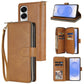 9-Card Slots Zipper Wallet Bag Leather Phone Case, For Samsung Galaxy S25 FE 5G, For Samsung Galaxy S25 Edge 5G, For Samsung Galaxy S25 5G, For Samsung Galaxy S25+ 5G, For Samsung Galaxy S25 Ultra 5G