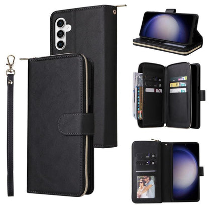 9-Card Slots Zipper Wallet Bag Leather Phone Case, For Samsung Galaxy S25 FE 5G, For Samsung Galaxy S25 Edge 5G, For Samsung Galaxy S25 5G, For Samsung Galaxy S25+ 5G, For Samsung Galaxy S25 Ultra 5G