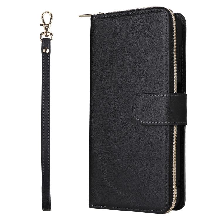 9-Card Slots Zipper Wallet Bag Leather Phone Case, For Samsung Galaxy S25 FE 5G, For Samsung Galaxy S25 Edge 5G, For Samsung Galaxy S25 5G, For Samsung Galaxy S25+ 5G, For Samsung Galaxy S25 Ultra 5G