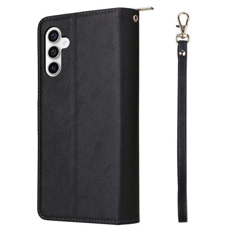 9-Card Slots Zipper Wallet Bag Leather Phone Case, For Samsung Galaxy S25 FE 5G, For Samsung Galaxy S25 Edge 5G, For Samsung Galaxy S25 5G, For Samsung Galaxy S25+ 5G, For Samsung Galaxy S25 Ultra 5G