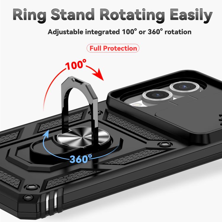 Sliding Camshield Holder Phone Case, For Samsung Galaxy S25 Edge 5G, For Samsung Galaxy S25 5G, For Samsung Galaxy S25+ 5G, For Samsung Galaxy S25 Ultra 5G, For Samsung Galaxy S24 FE 5G