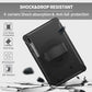 360 Degree Rotation PC+TPU Protective Cover with Holder & Hand Strap, For Samsung Galaxy Tab S8 / Galaxy Tab S7 (2020) T870