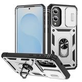 Sliding Camshield TPU Hybrid PC Phone Case with Holder, For Samsung Galaxy S25 Edge 5G, For Samsung Galaxy S25 5G, For Samsung Galaxy S25+ 5G, For Samsung Galaxy S25 Ultra 5G