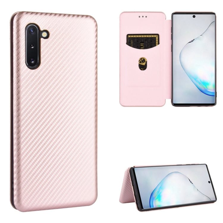 Carbon Fiber Texture Magnetic Horizontal Flip TPU + PC + PU Leather Case with Card Slot, For Samsung Galaxy Note10, For Samsung Galaxy Note10 Plus, For Samsung Galaxy Note20 Ultra, For Samsung Galaxy Note20, For Samsung Galaxy A21s
