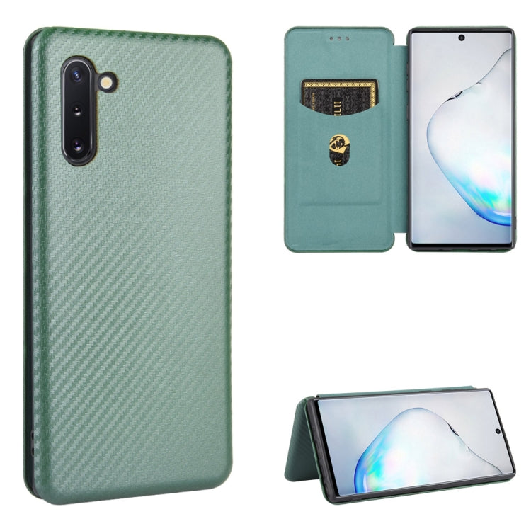 Carbon Fiber Texture Magnetic Horizontal Flip TPU + PC + PU Leather Case with Card Slot, For Samsung Galaxy Note10, For Samsung Galaxy Note10 Plus, For Samsung Galaxy Note20 Ultra, For Samsung Galaxy Note20, For Samsung Galaxy A21s