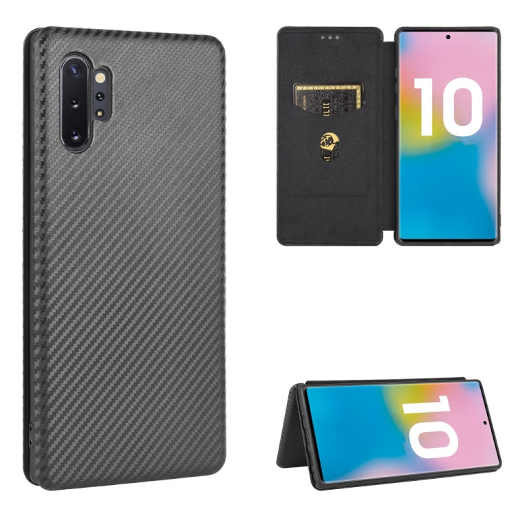 Carbon Fiber Texture Magnetic Horizontal Flip TPU + PC + PU Leather Case with Card Slot, For Samsung Galaxy Note10, For Samsung Galaxy Note10 Plus, For Samsung Galaxy Note20 Ultra, For Samsung Galaxy Note20, For Samsung Galaxy A21s
