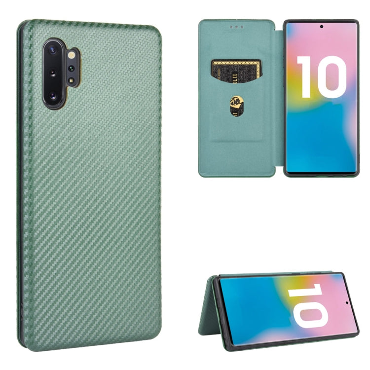 Carbon Fiber Texture Magnetic Horizontal Flip TPU + PC + PU Leather Case with Card Slot, For Samsung Galaxy Note10, For Samsung Galaxy Note10 Plus, For Samsung Galaxy Note20 Ultra, For Samsung Galaxy Note20, For Samsung Galaxy A21s