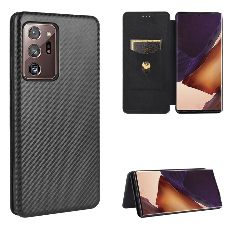 Carbon Fiber Texture Magnetic Horizontal Flip TPU + PC + PU Leather Case with Card Slot, For Samsung Galaxy Note10, For Samsung Galaxy Note10 Plus, For Samsung Galaxy Note20 Ultra, For Samsung Galaxy Note20, For Samsung Galaxy A21s
