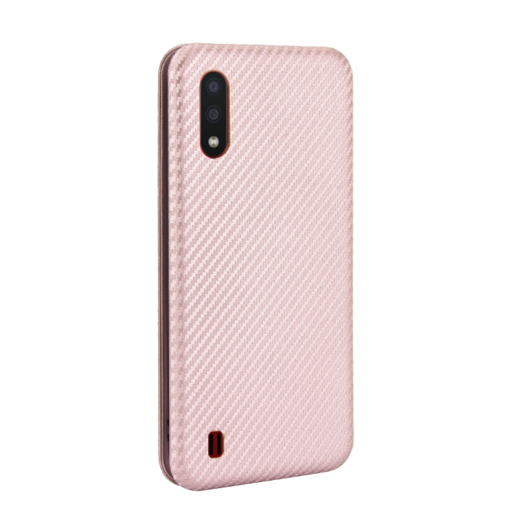 Carbon Fiber Texture Magnetic Horizontal Flip TPU + PC + PU Leather Case with Rope & Card Slot, For Samsung Galaxy A01, For Samsung Galaxy A7(2018) / A750, For Samsung Galaxy A20s, For Samsung Galaxy A21(Eurasian Version), For Samsung Galaxy A31�������...